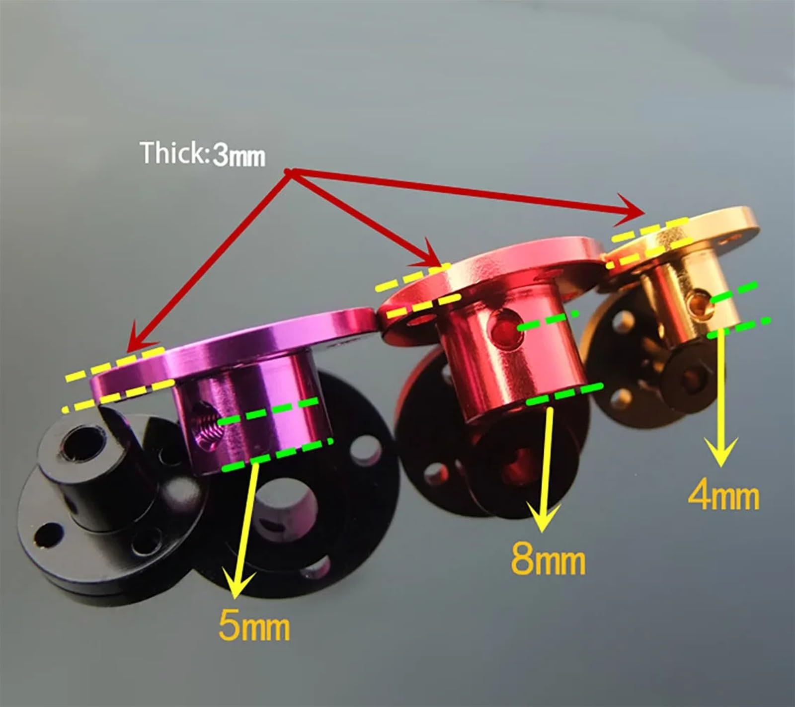 3mm Flangia Rigida Accoppiamento Albero Guida Connettore Per La - Foto 8