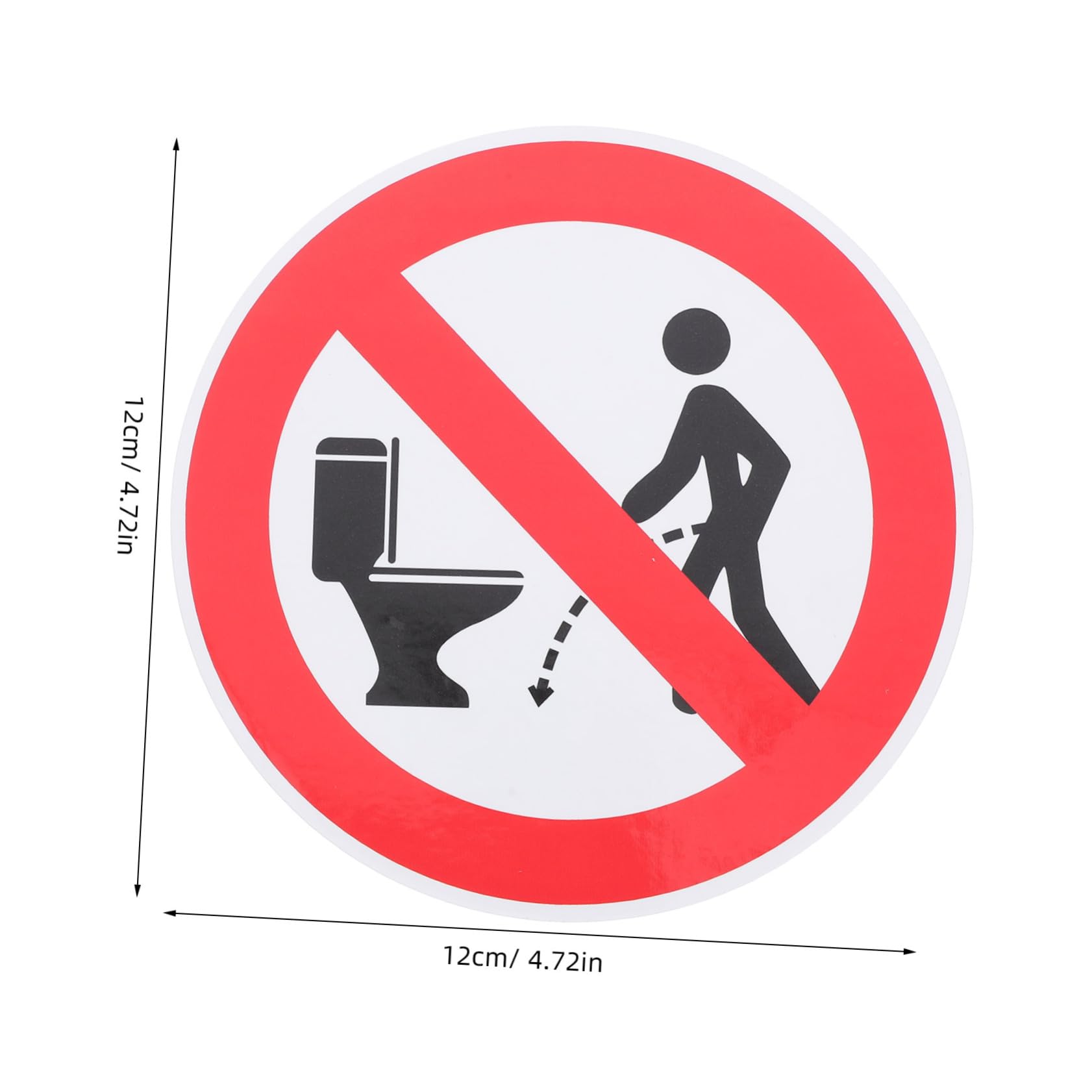 BUGUUYO 8pcs Restroom Stickers for Public Awareness Bathroom Pee Reminder Decals Messaging for Cleanliness Easy Application for Various Settings