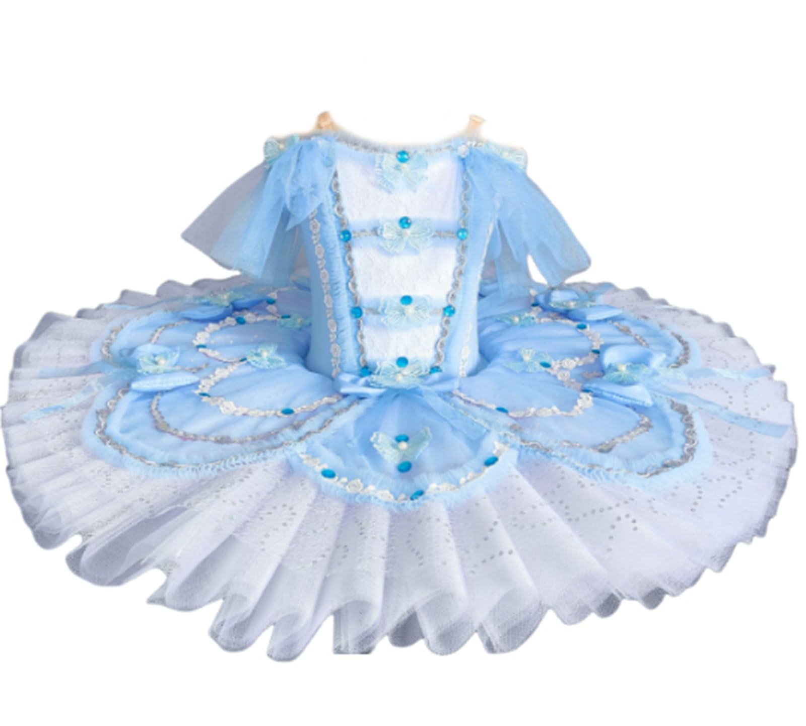 Abito da Balletto tutù per Bambina Body Ginnastica Costume per Gare Danza | Pattinaggio con cinghie ginnastica abbigliamento da ballo abiti cigno fatato spettacolo ballo sala costume da ballerina