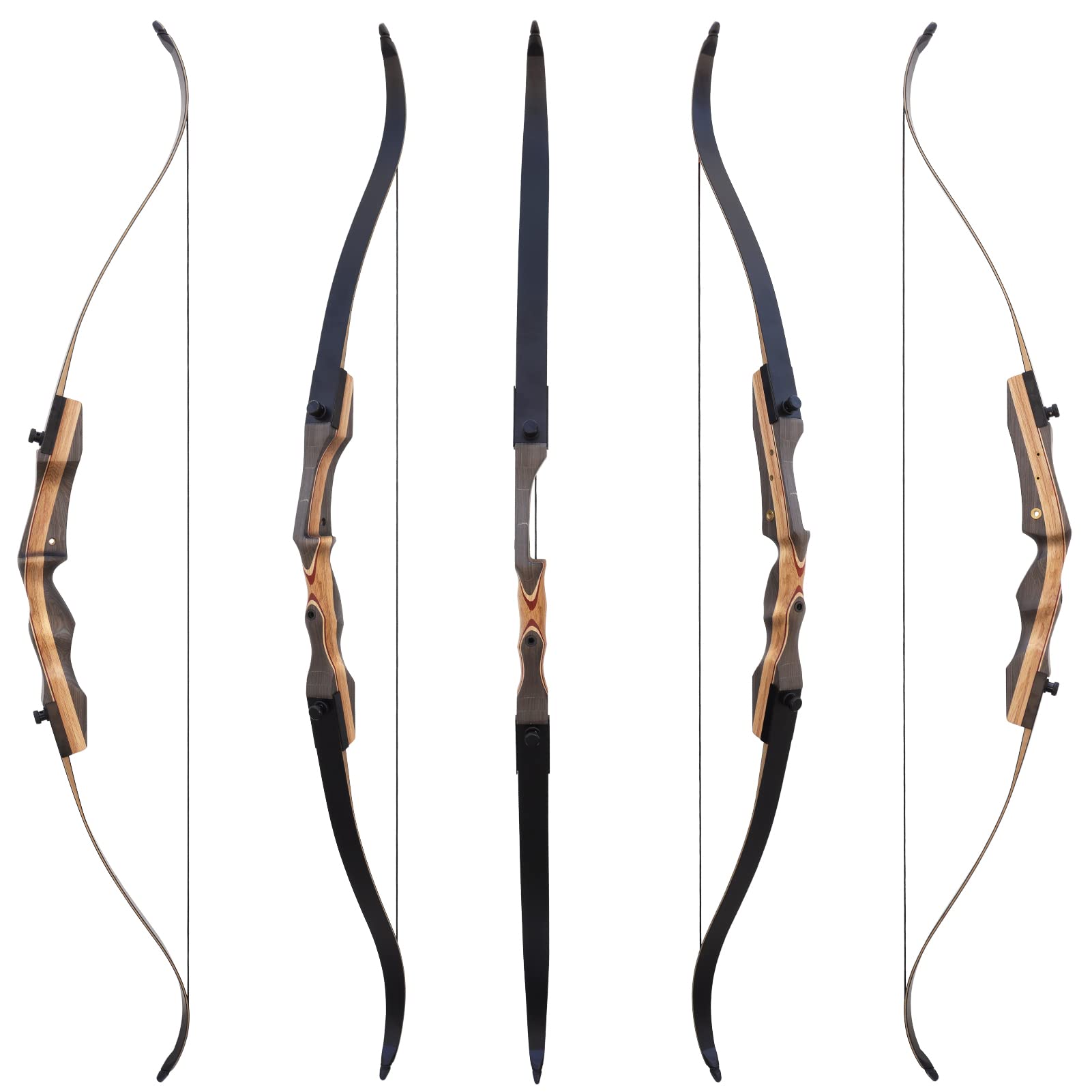 62 Inch Takedown Recurvebogen 20-50 Lbs Rechte Hand Holz Recurve Bogen Für Erwachsene Outdoor Jagd Schießübungen