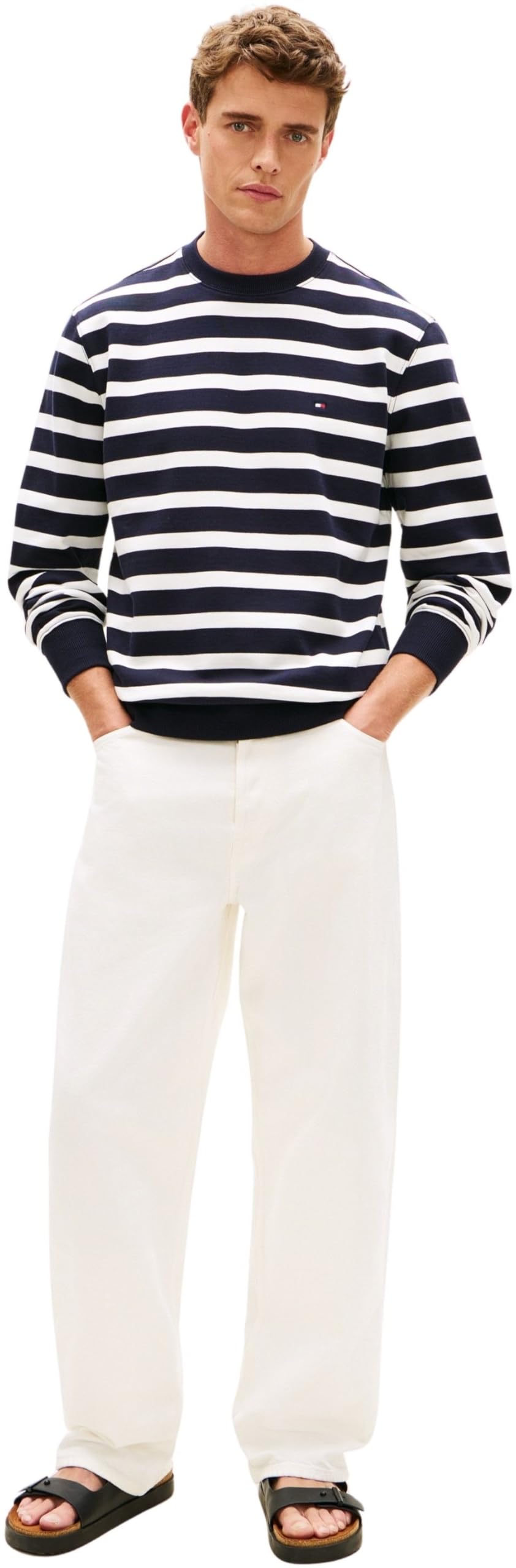 Tommy Hilfiger Ess Terry Block STP Sweatshirt Mw0mw41352 Felpa Pullover Uomo