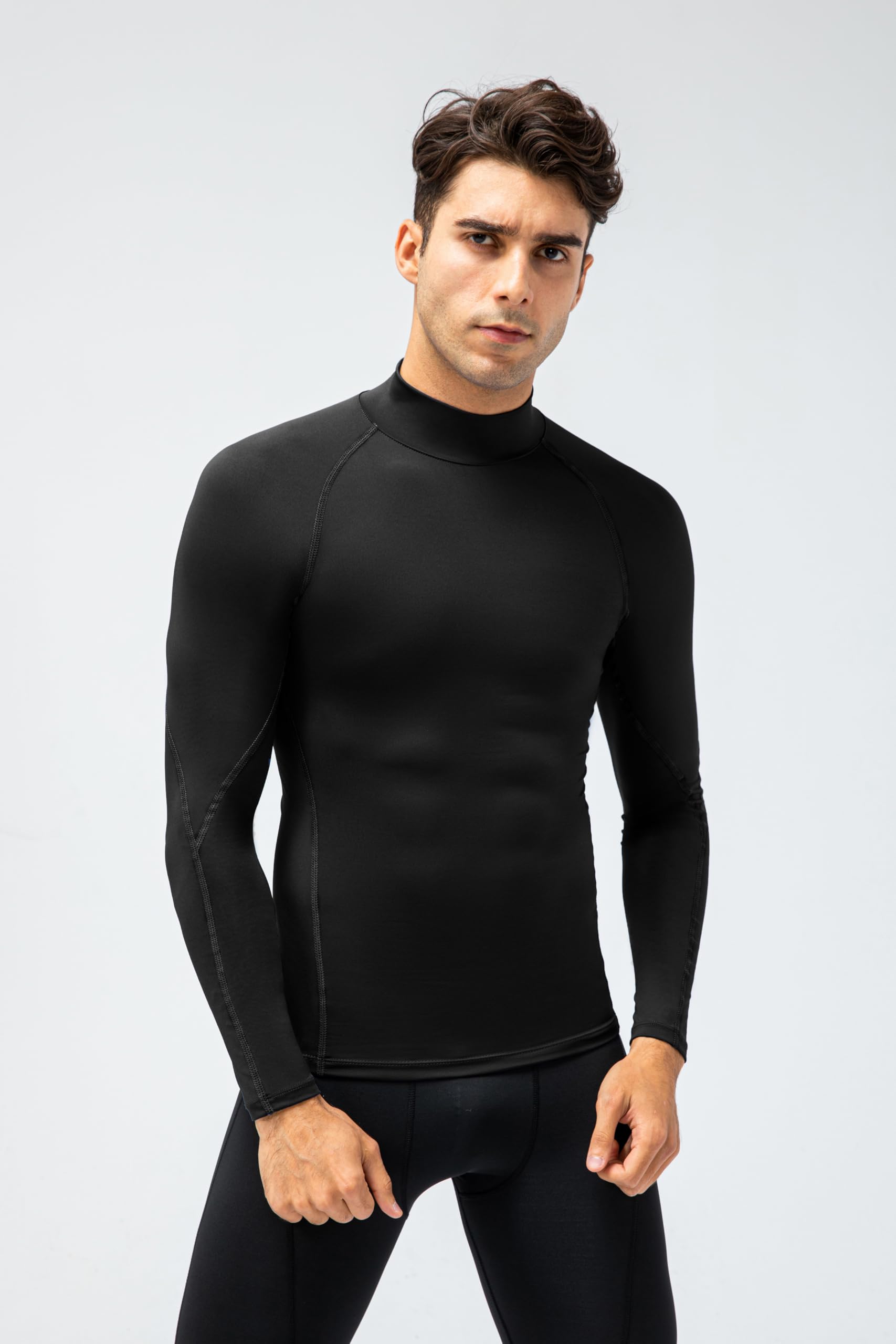 Queerier Kompressionsshirt für Herren, langärmelig