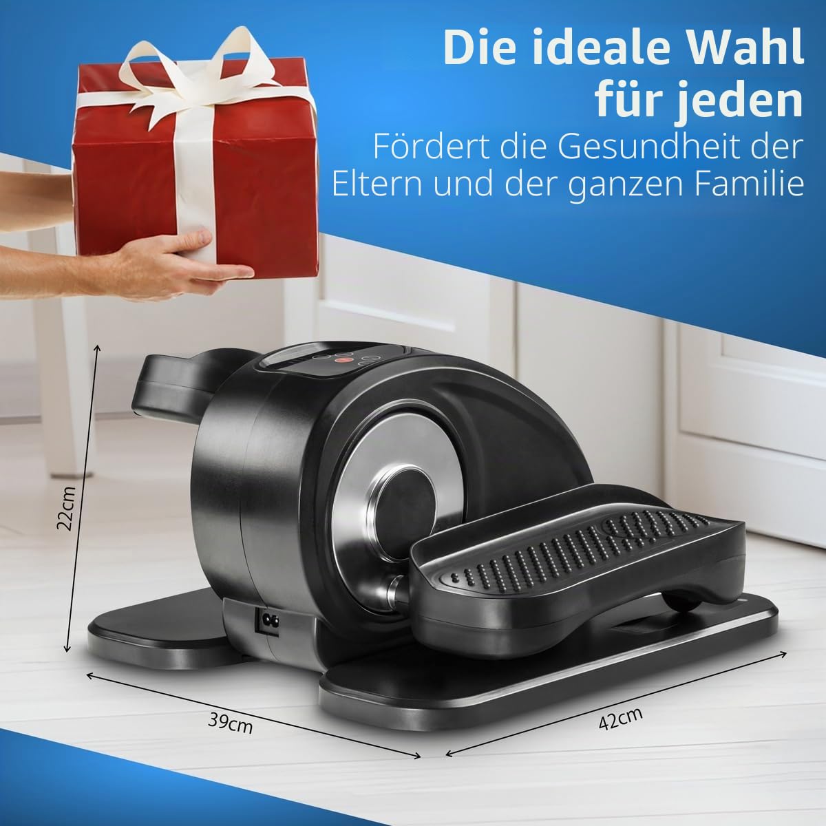 Mini Elliptischer Trainer Tragbar, Elliptische Pedalübung, Beintrainer, Elliptisches Training unter dem Schreibtisch, Passive Gymnastik