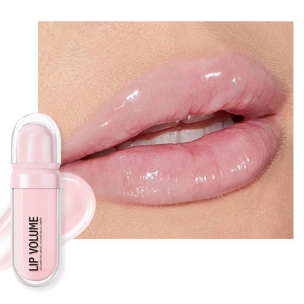Hydrating Lip Gloss with Hyaluronic Acid, Plump pH Hyaluron Lip Oil, Lip Tint with 24HR Hydration, Volumizing Shine and Lasting Color, (A02#Ice Pink, 1Pcs) Hydrating Lip Gloss with Hyaluronic Acid, Plump pH Hyaluron Lip Oil, Lip Tint with 24HR Hydration, Volumizing Shine and Lasting Color, (A02#Ice Pink, 1Pcs)