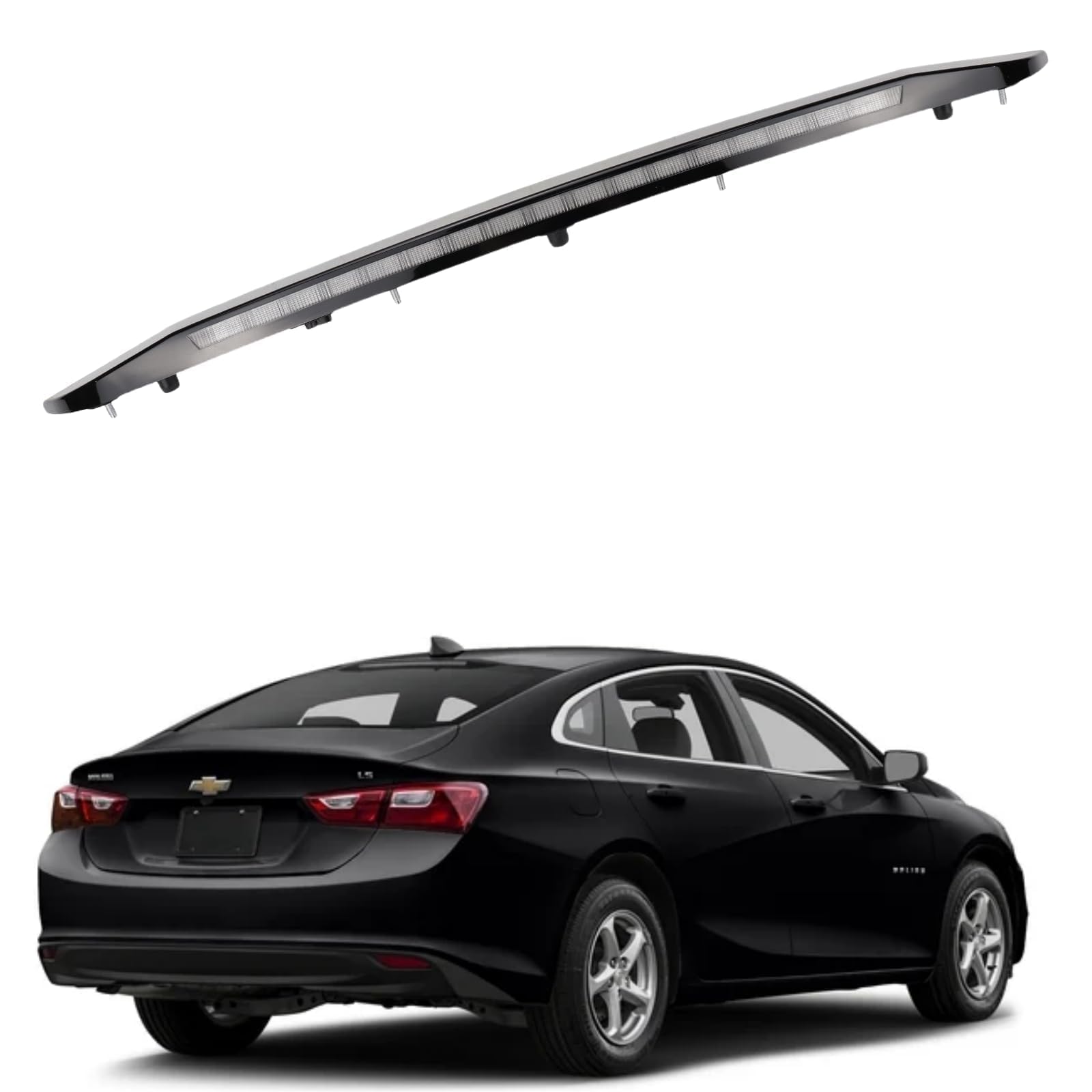 42795725 LED High Mount Stop Light Third Brake Light Compatible With 2016-2025 Chevy Malibu High Mounted Stop Lamp 3rd Brake Light Assembly OE 42795725