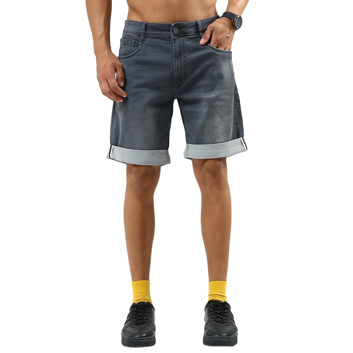 monte carlo Men's Regular Fit Short | Solid Pattern | Button Closure with Casual Shorts for Men-picture-43