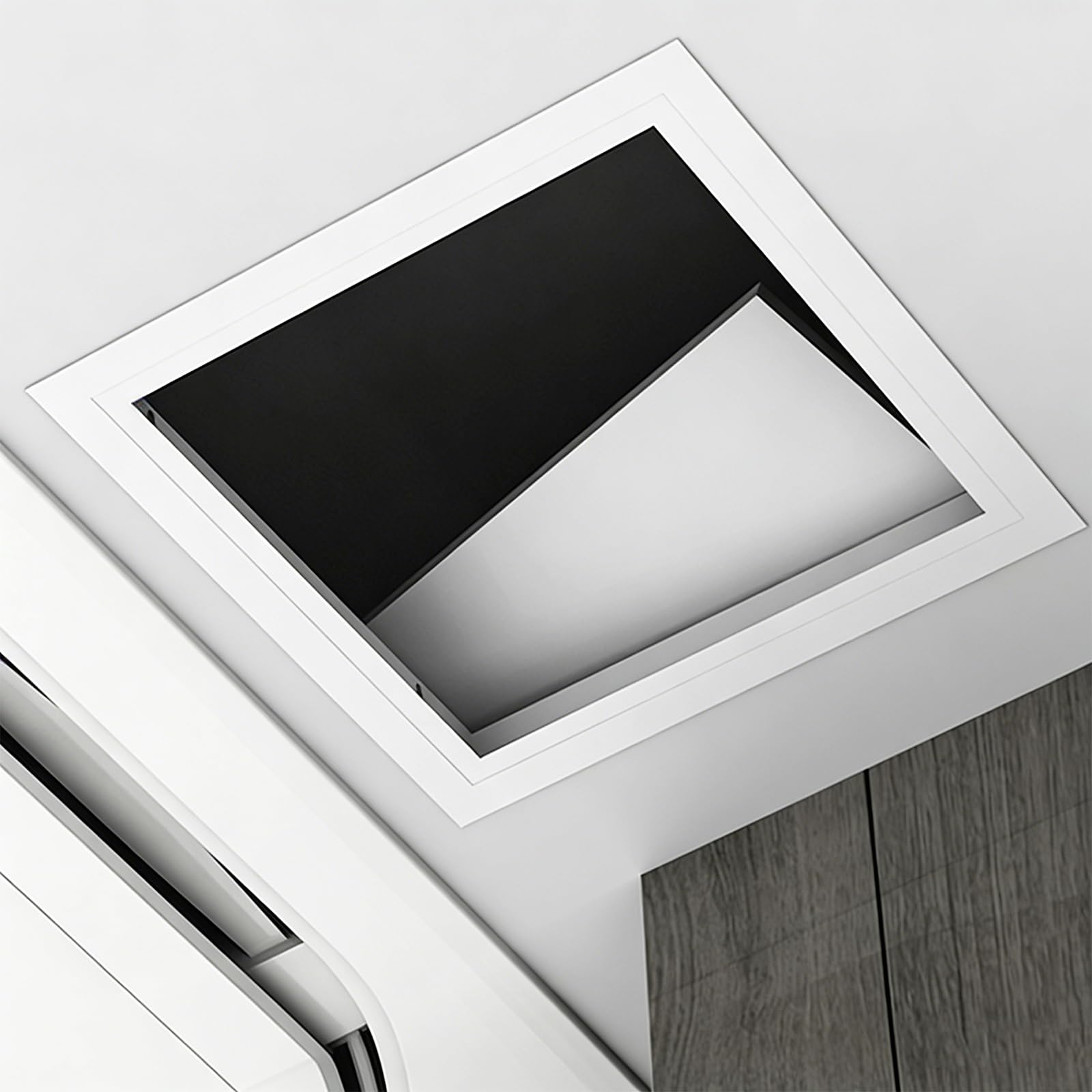 Trampilla Pladur Tapa De Registro 150 200 300 400 500mm, Trampilla De Inspección Empotrada, Tornillos Incluidos, Panel De Acceso Oculto Para Techo Trampilla Pladur(White,30 * 30cm)