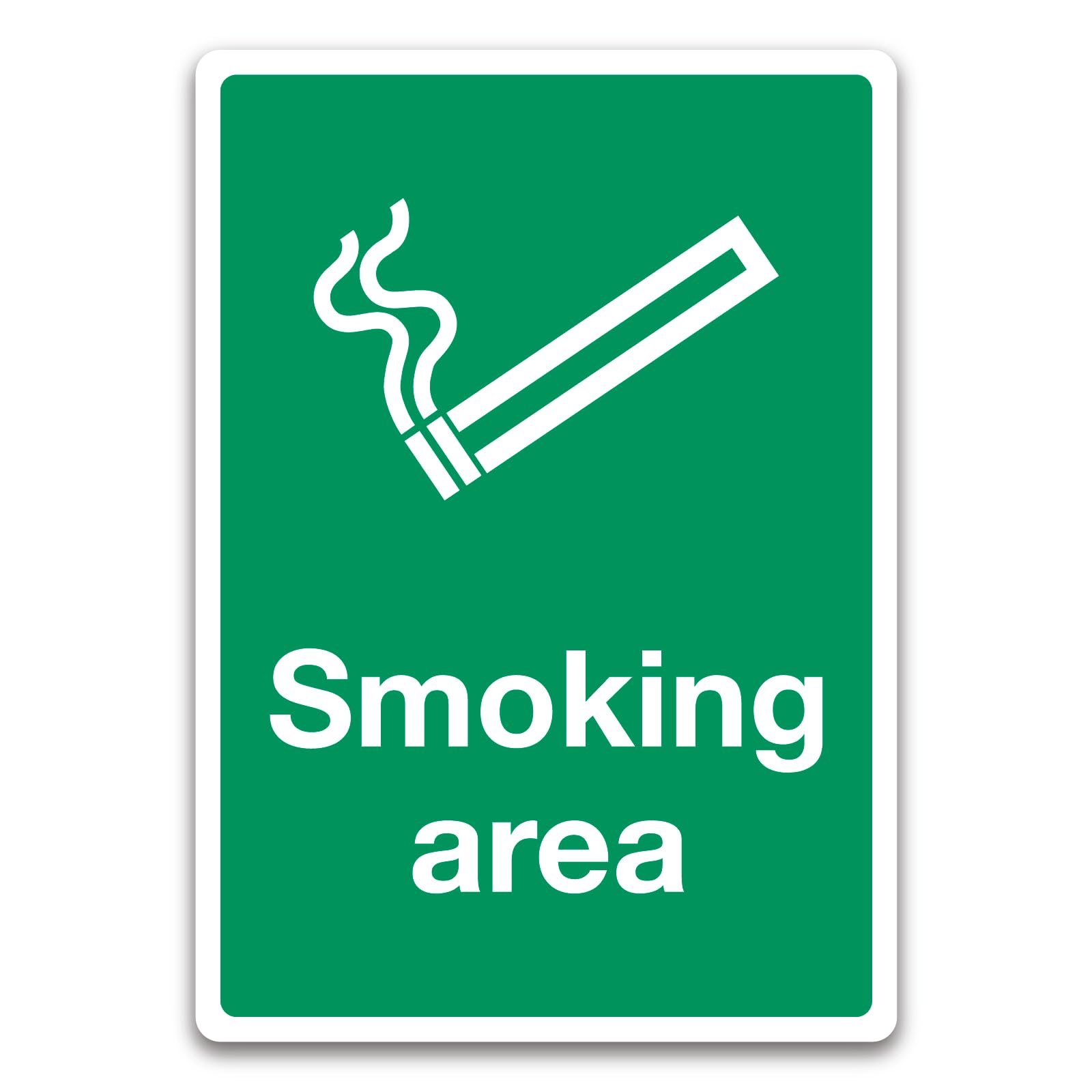 Smoking area sign Metal Tin Sign 8 x 12 inch for Industrial & Commercial