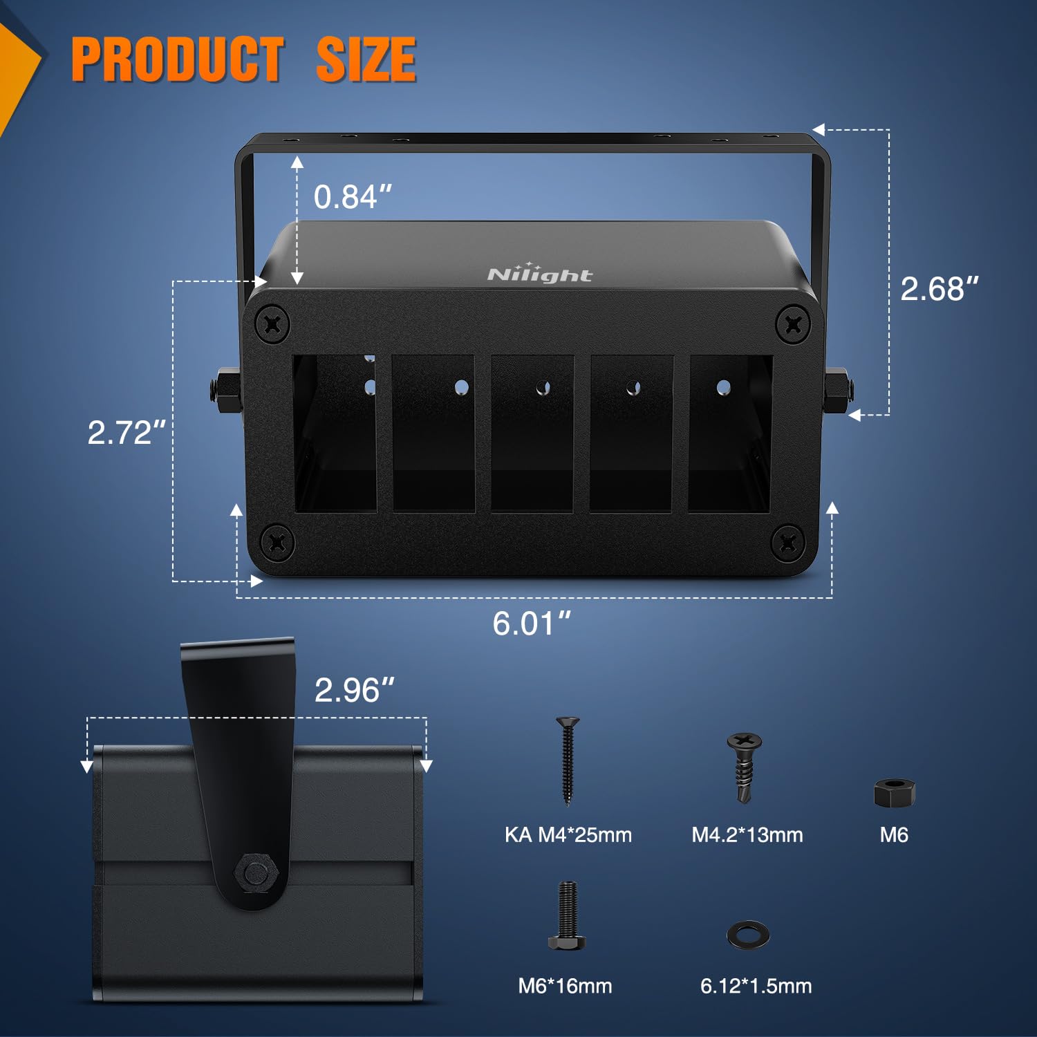 Snapklik.com : 5 Gang Rocker Switch Box 5 Holes Panel Detachable ...