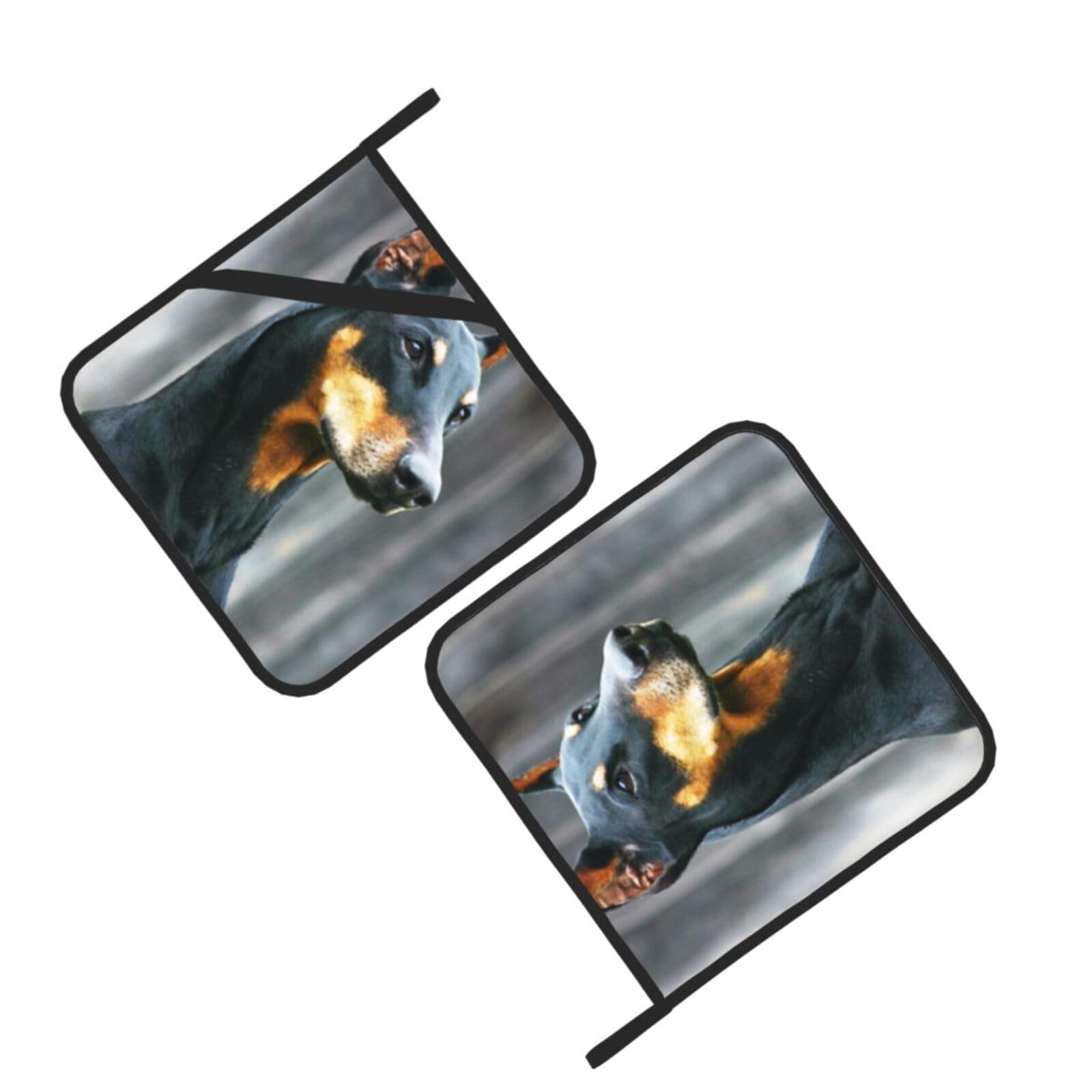 doberman Printed Oven Pot Holders Set of 2 Pcs Heat Resistant Kitchen Microwave Potholders for Cooking Baking Grilling