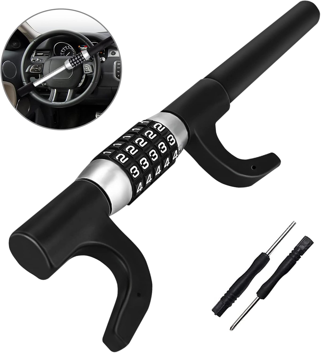 Paidiem Car Steering Wheel Lock, AntiTheft Locks Vehicle Security