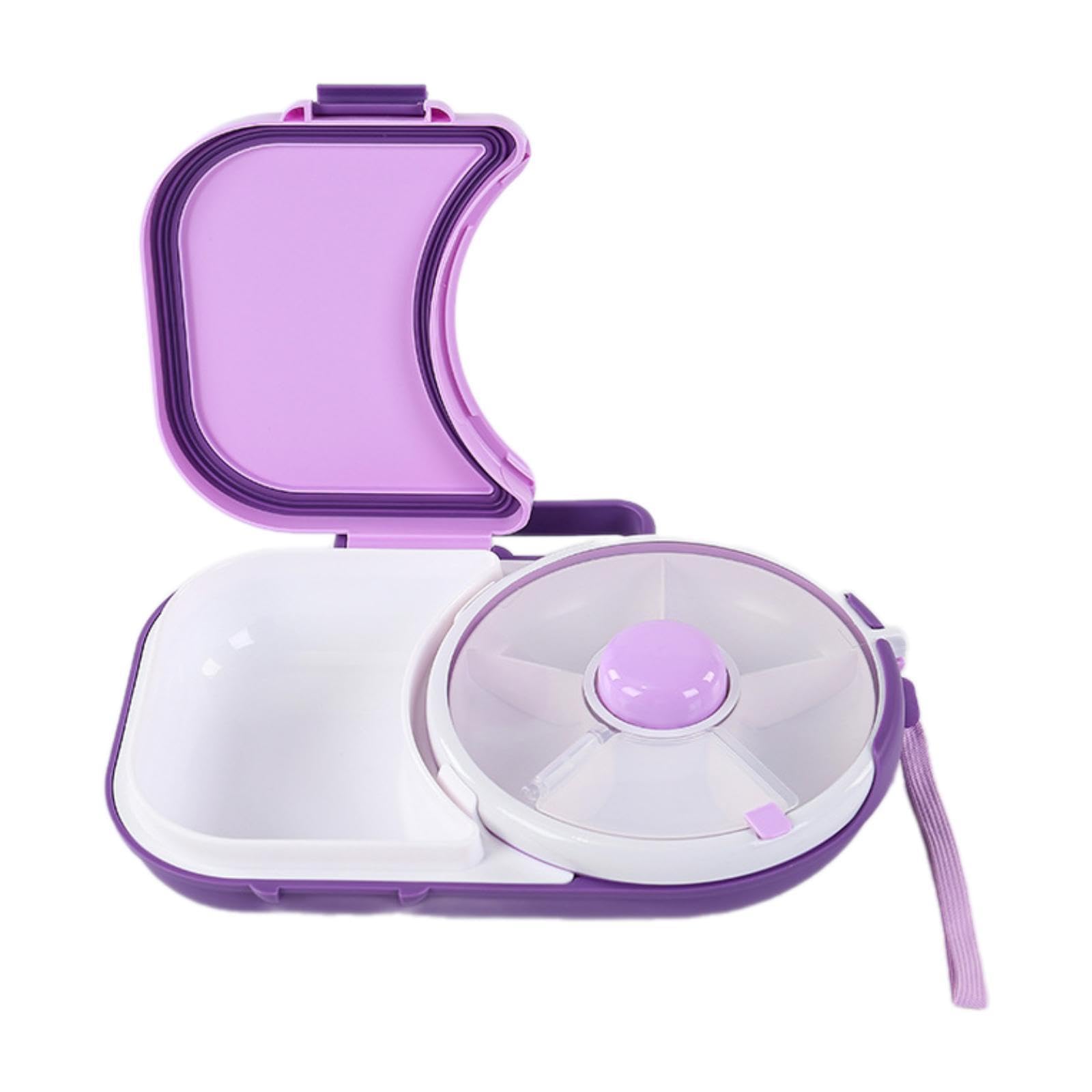 Snack Rotating Container Easy Clean Sealing Lunch Box for Veggie Kids Adults Purple | Food Storage Containers Kitchen & Organization Kitchen, Dining Bar-image-49