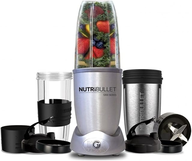 NUTRiBULLET 1200 Series - Smart Technology High Speed Blender - 1200W 12 Piece Set  Silver