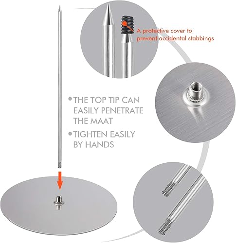 Miniatura 4 de ZAUGONTW Parrilla vertical de brocheta  Acero inoxidable extraíble vertical brasileño parrilla parrilla parrilla carne  Perfecto para carne, pollos