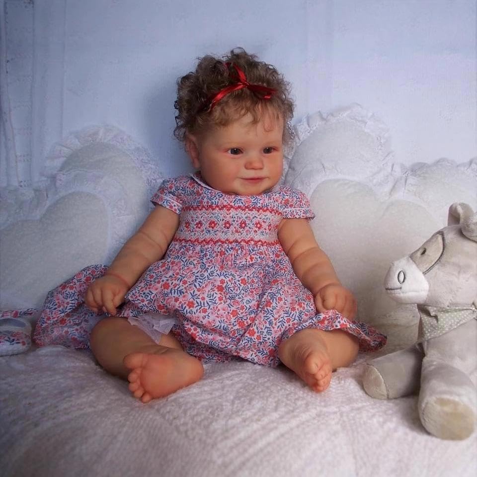 RXDOLL Prawdziwe życie Reborn Baby Dolls silikonowe całe ciało winylowa dziewczyna 50 cm anatomicznie poprawne lalki dla niemowląt uśmiechnięte realistyczne noworodki lalka ręcznie robiona zabawka dla