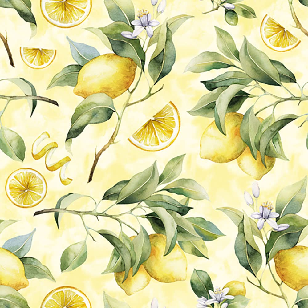 4 Luncheon paper napkins Ripe Lemons Citrus Fruit for craft decoupage