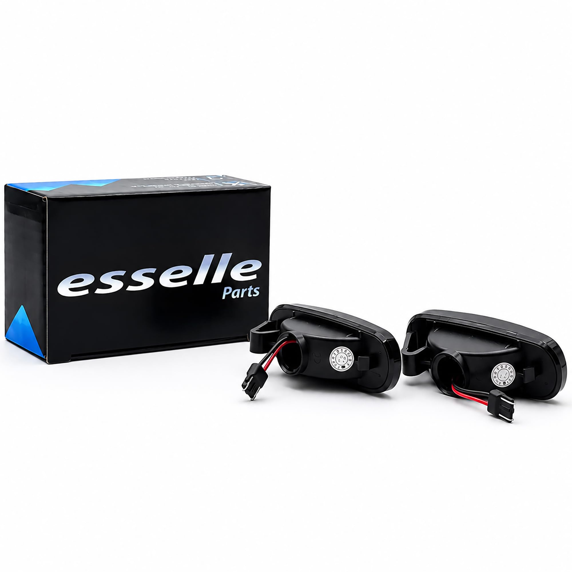 Coppia Frecce Laterali Nero Fumé Statiche a LED per Fiat Grande Punto, Punto Evo, Idea, Panda Cross, Panda 312, Qubo, Stilo, Panda 169, Pandina, Plug and Play Canbus Nessun Errore