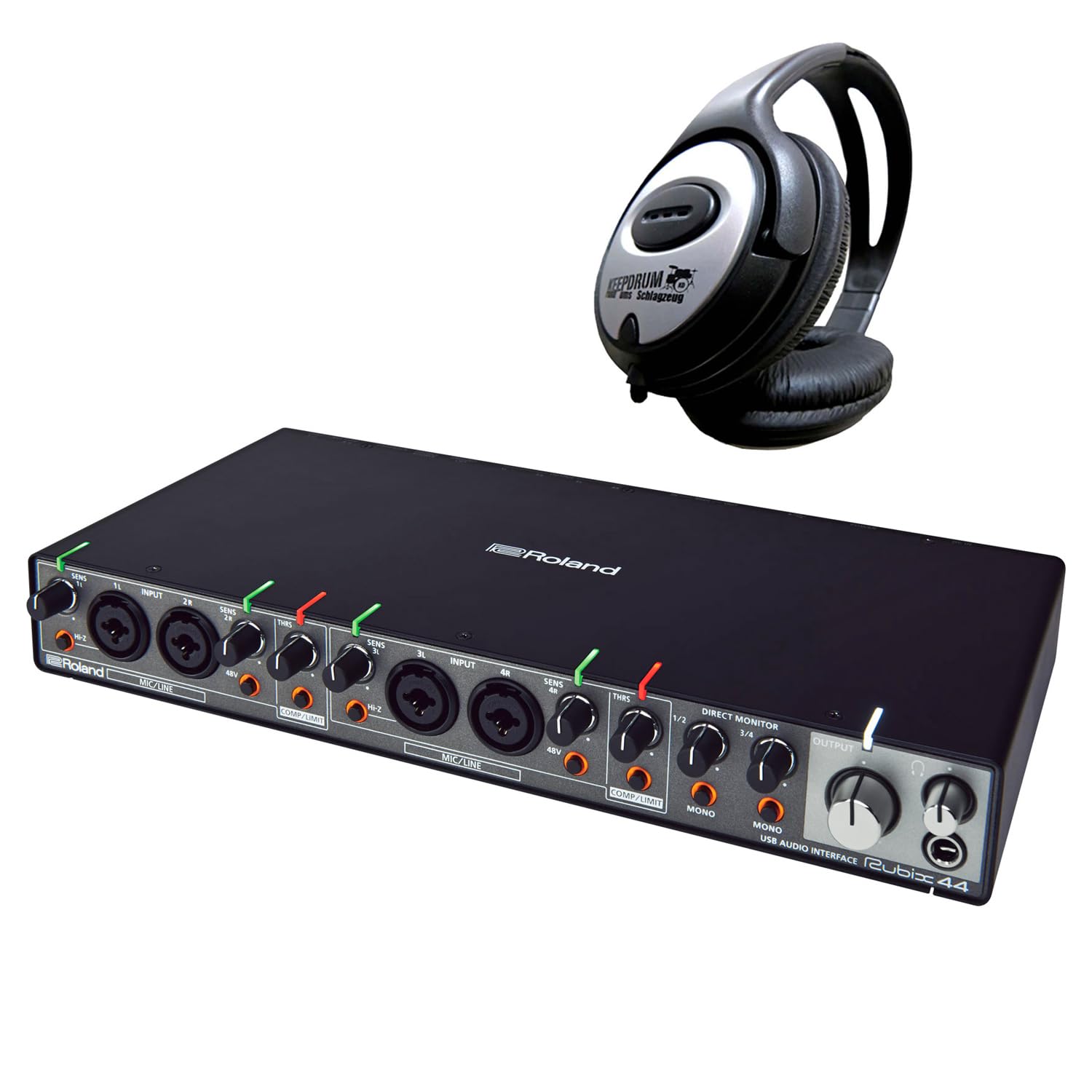 Roland Rubix44 - Interfaccia audio USB 4x4 + cuffie Keepdrum