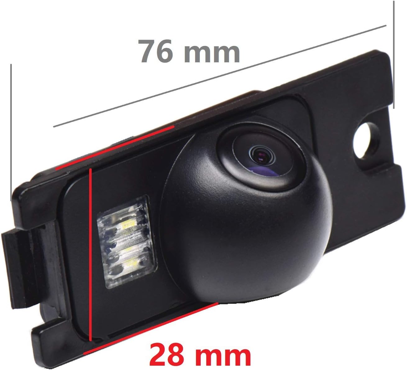 Creative Product Rear View Back Up Reverse Parking Camera in License Plate Lighting Night Version (NTSC) for S90 S80L /S40L/S80/S40/S60/V60/XC90/XC60/C70/S60L/V40R/ XC 70 (Model B= 1 x Clip+ 1 x Screw hole style)