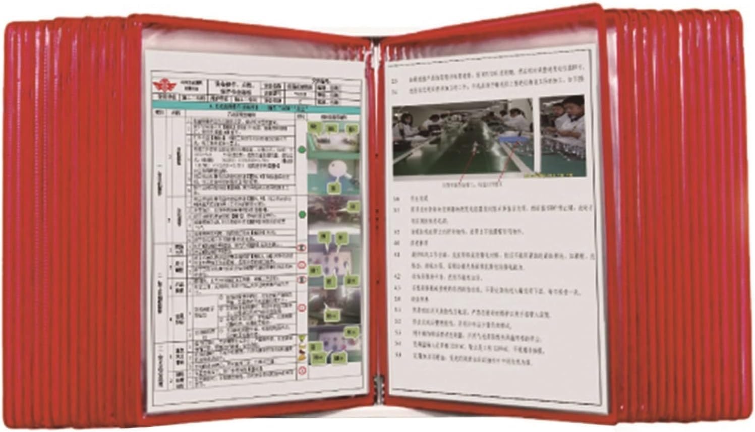 noxozoqm Wall-Mounted Display, 30-Page Folder, Used To Display A4 Size Catalogs/Workshop Files/menus(Color:C)