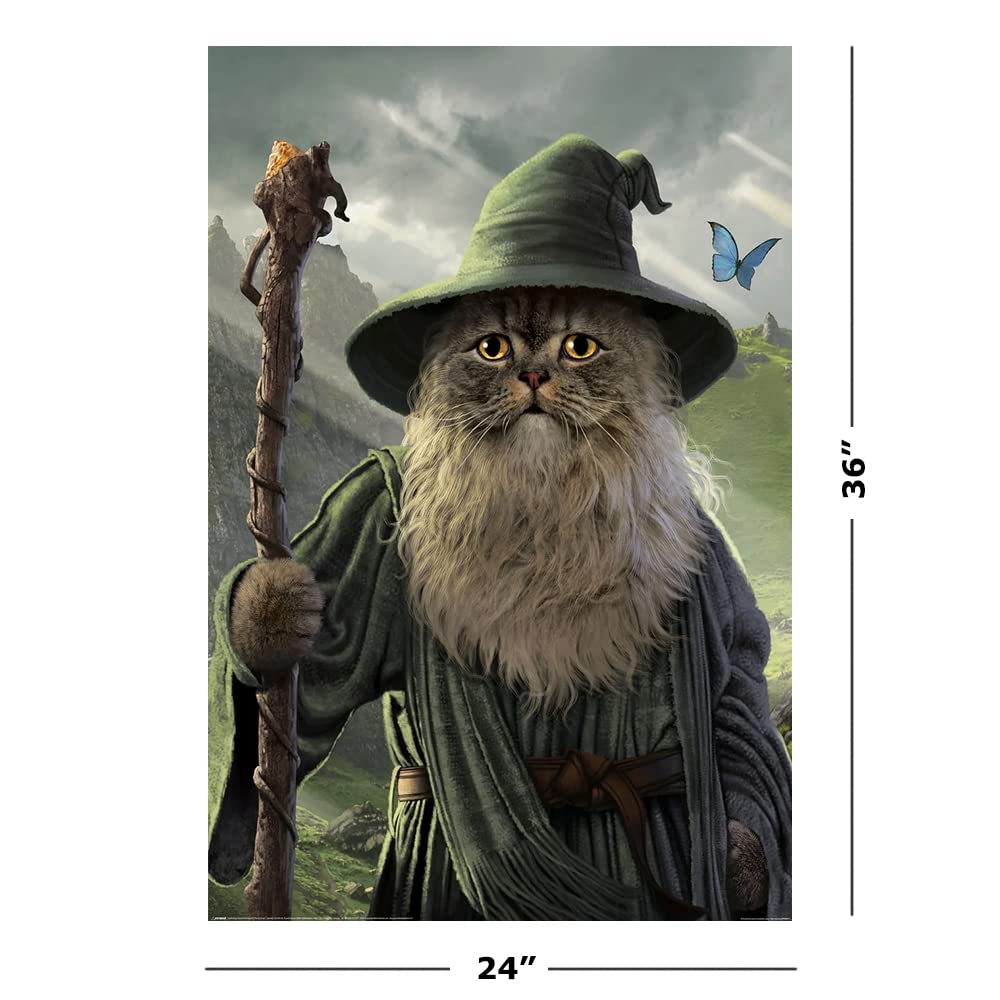 Amazon.co.jp: Catdalf - ファンタジーポスター(キャットウィザード