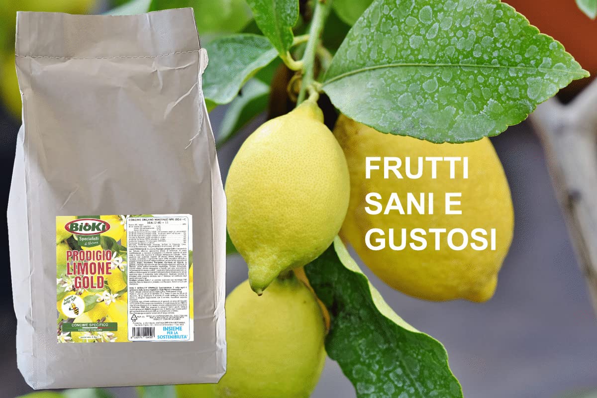 Prodigio Limone Gold, concime slow release alta qualità' per limoni ed agrumi, busta da 8 kg