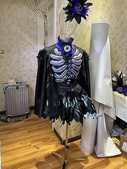 Amazon.co.jp: 実物撮影！ スプーキーBoo カラス嬢 コスプレ衣装