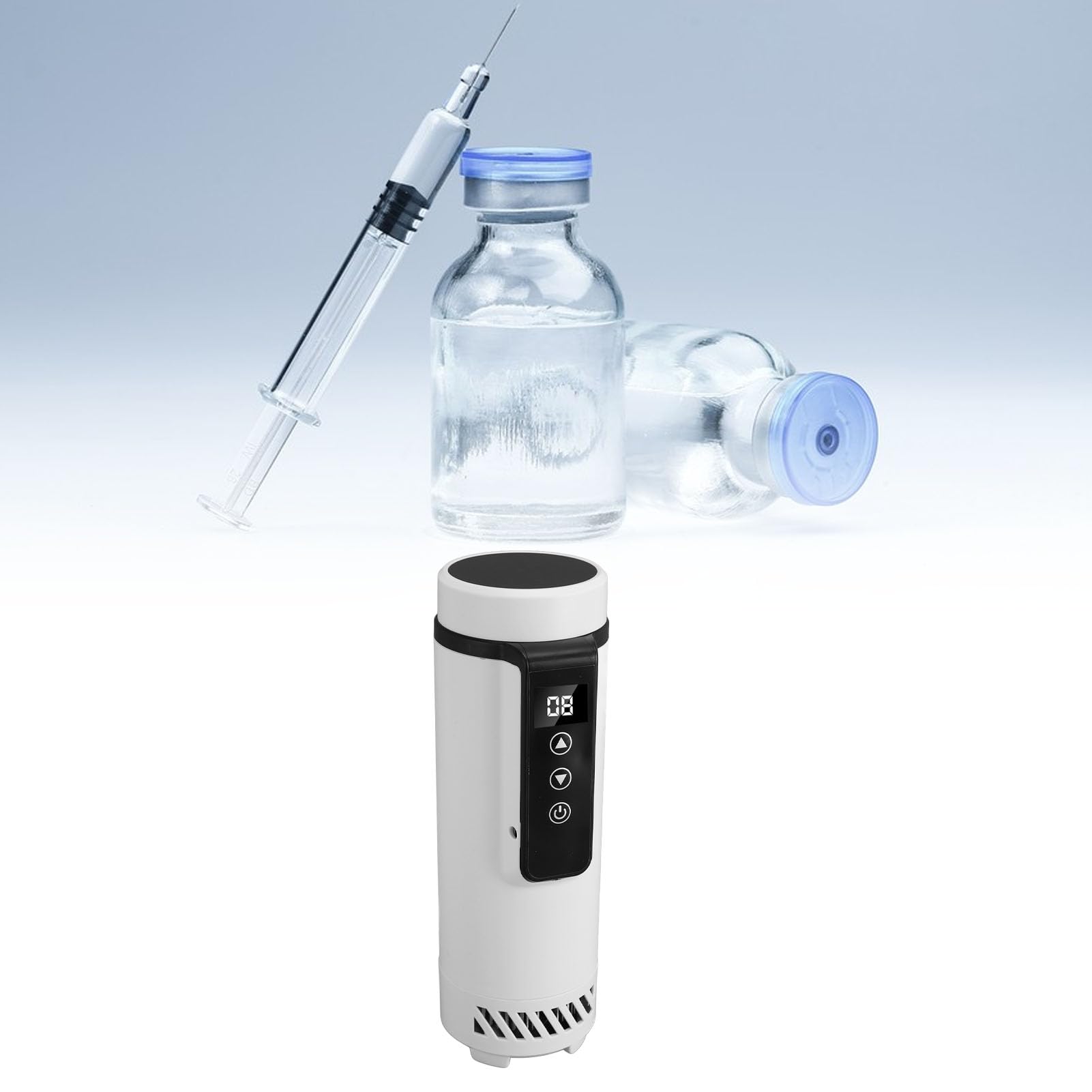 SUNMON Insuline Koelere Reiskoffer met Ijspakketten, Draagbare Medische Koelere Fles Insuline Pen Reiskoffer, Zwart, Effen kleur