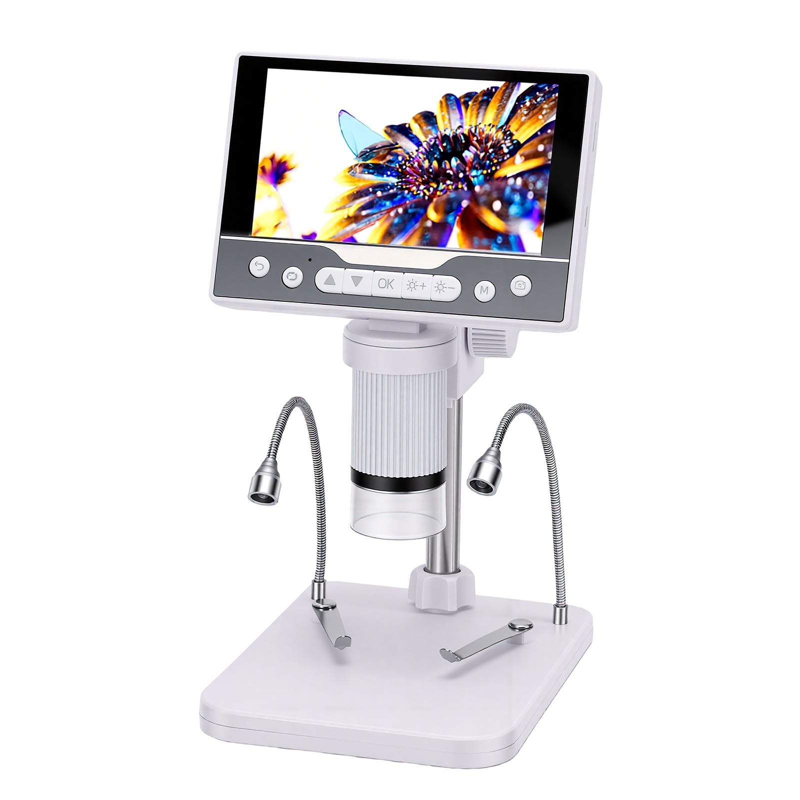 Fabater 5-Zoll-LCD-Digitalmikroskop 1080P HD mit 1000-facher Vergrößerung für die PCB- und Münzanalyse, Tragbar
