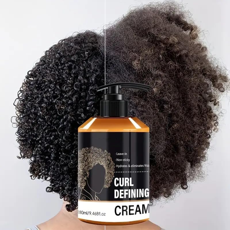 Curl Defining Cream - Anti-Frizz Curling Cream to Define All Curly Types to Enhance Curls, Defrizz, Control, Hydrate & Adds Shine Moisturizing Curl Cream for Thick Type 4 Curly Hair, Definition Hair - Image 2