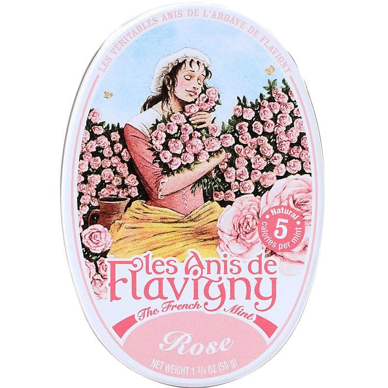 Anis de Flavigny – Bonbons authentiques à l'anis boite ovale 50 gr gout Rose | Tradition et paisir artisanal
