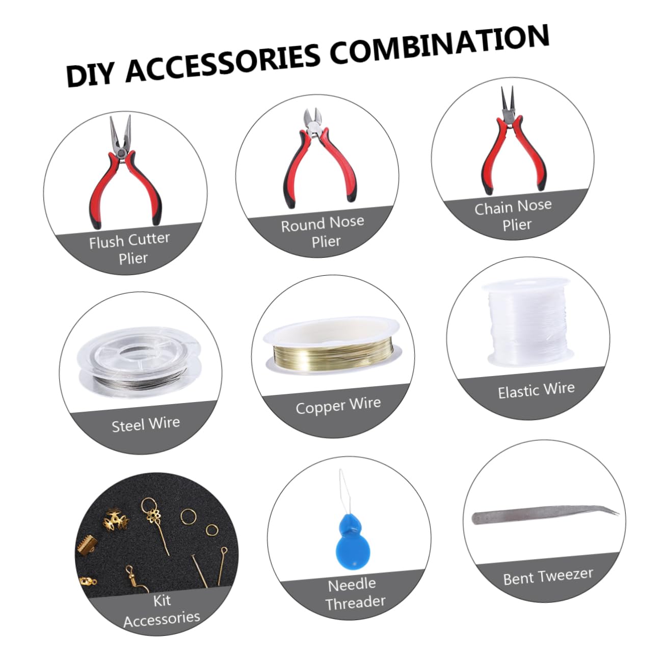 AKOOSY Kit Accessori Bigiotteria Fai da Te 768 Pezzi in Metallo Oro