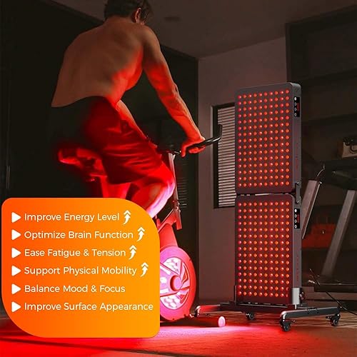 Miniatura 9 de Bestqool Dispositivo de terapia de luz roja, terapia de luz infrarroja cercana de 4 longitudes de onda de cuerpo completo, chip dual de grado élite