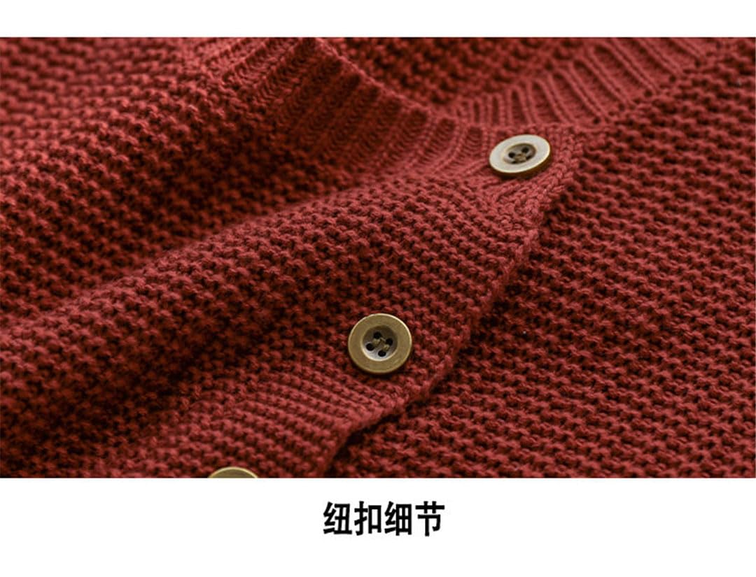 Cárdigan De Punto Sin Mangas con Cuello Redondo Y Un Solo Pecho para Mujer, Chaleco Informal con Bolsillo Suelto