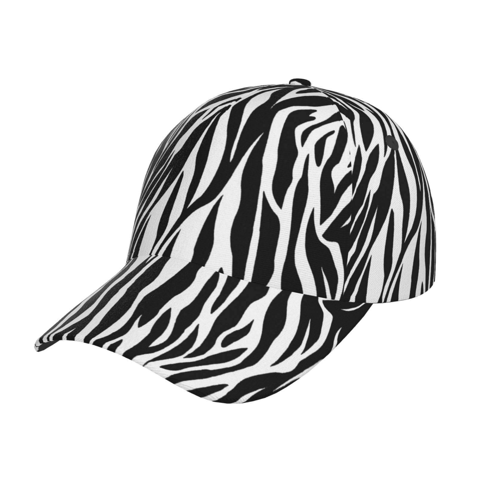NEZIH Unisex Snapback Washed Zebra Print Print Baseball Cap for Men Women - Adjustable Dad Bill Hat