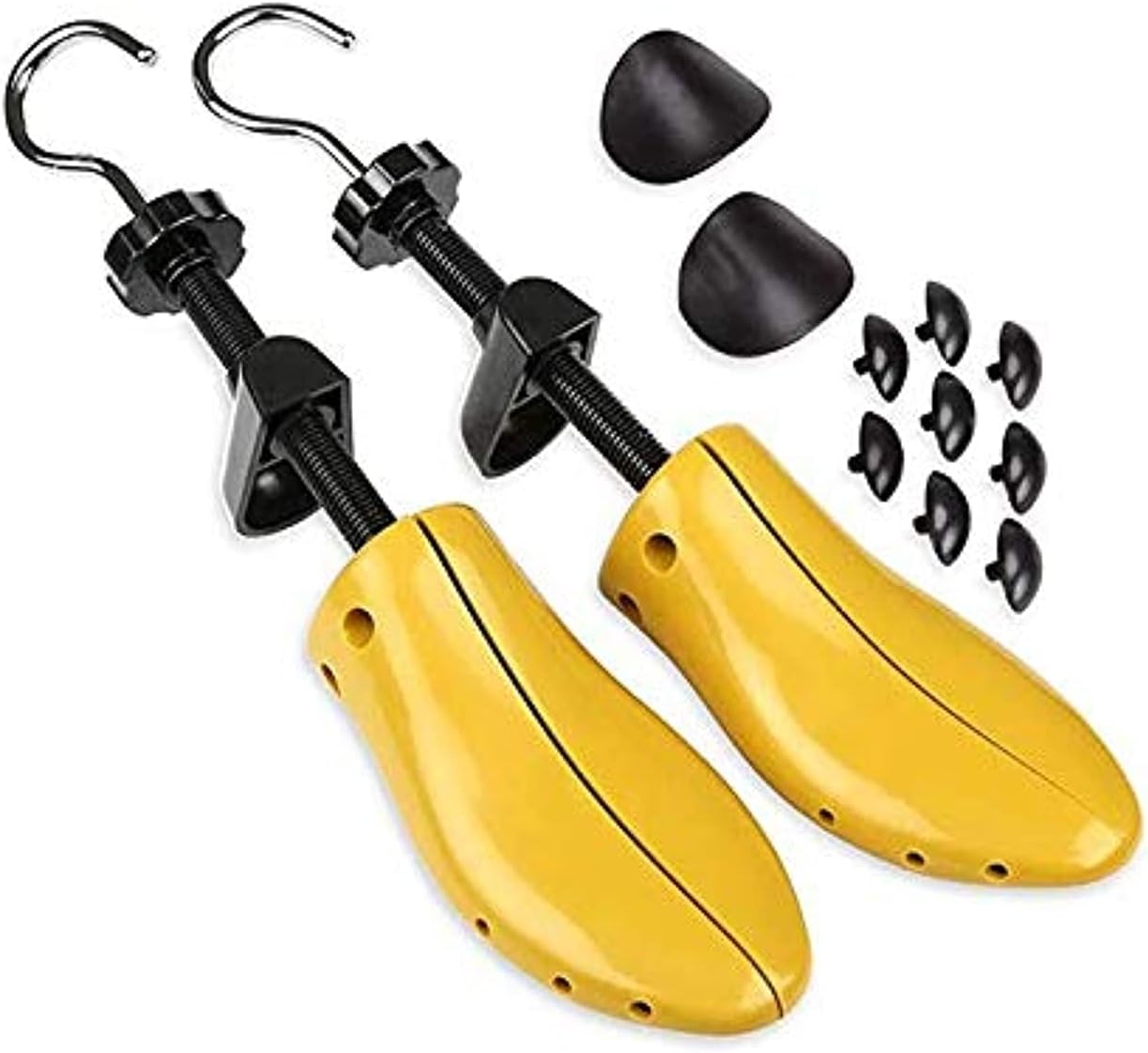 One pair mens adjustable PU shoe stretcher shaper 2 way gents shoe stretcher for bunions width length 44-48 yards, One Size