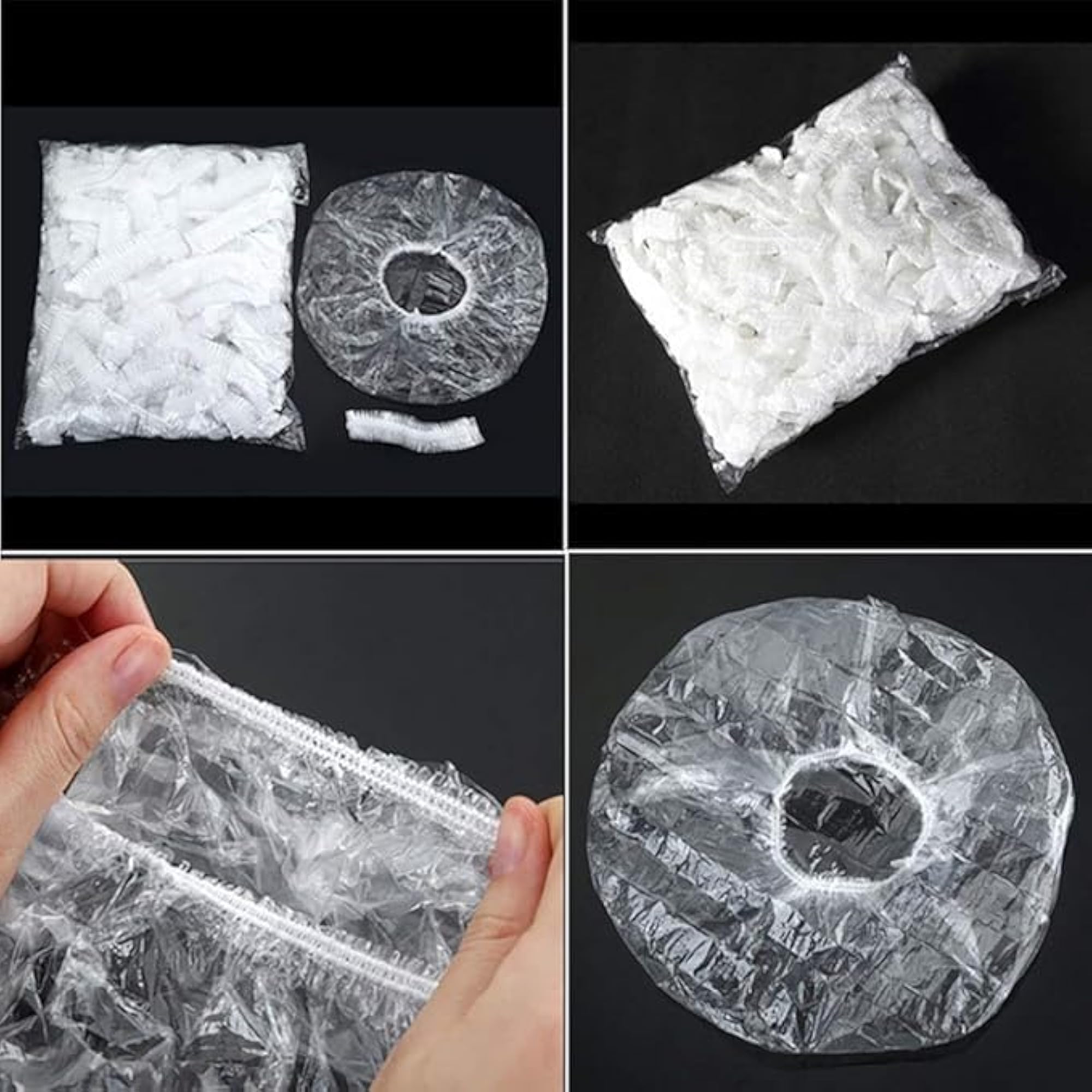Pack of 50 Waterproof Shower Caps, Reusable for All
