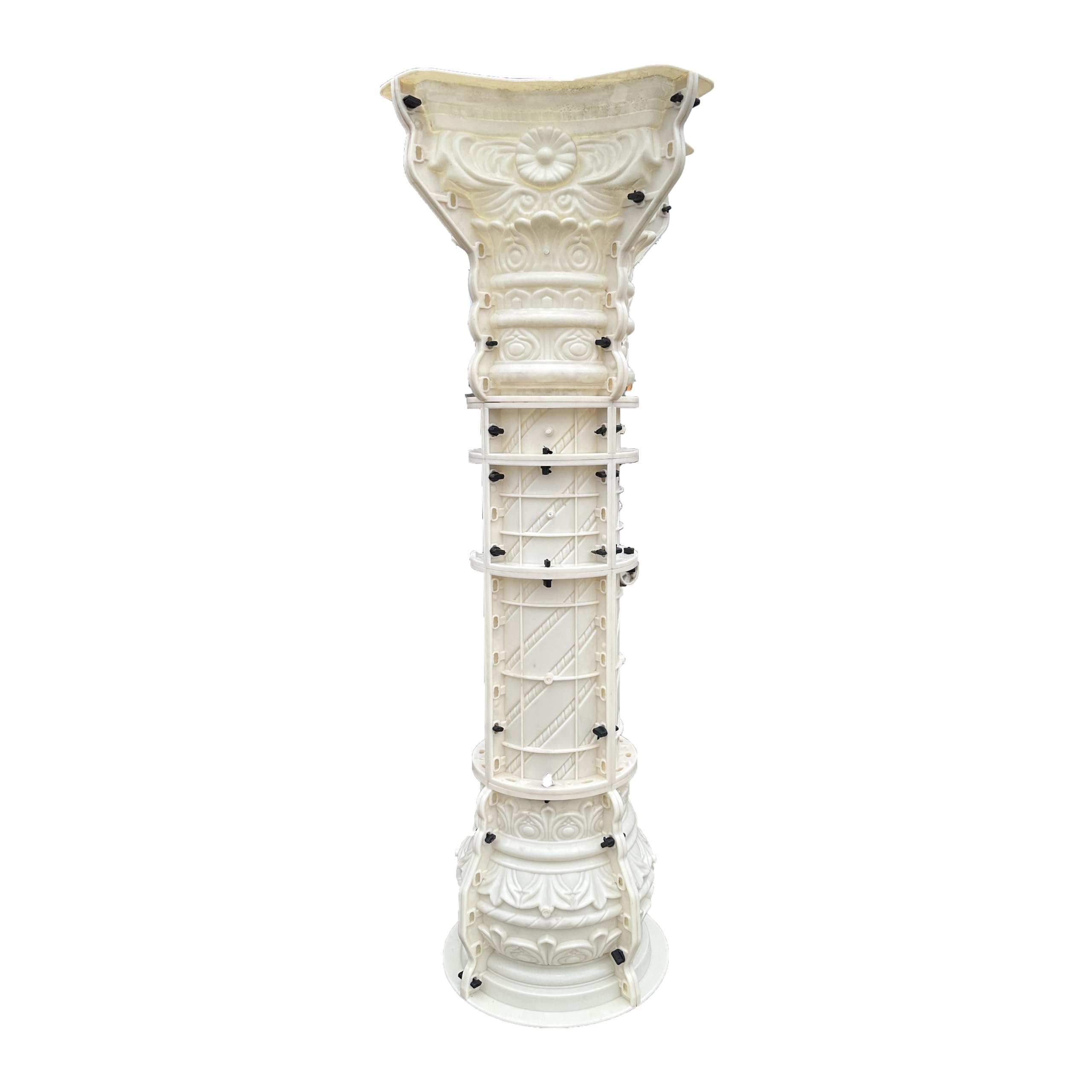 Nowa spiralna rzymska forma kolumnowa, średnica 25 cm (9,84") tworzywo sztuczne ABS, forma odlewnicza wielokrotnego użytku, trwała architektoniczna forma kolumnowa do betonu