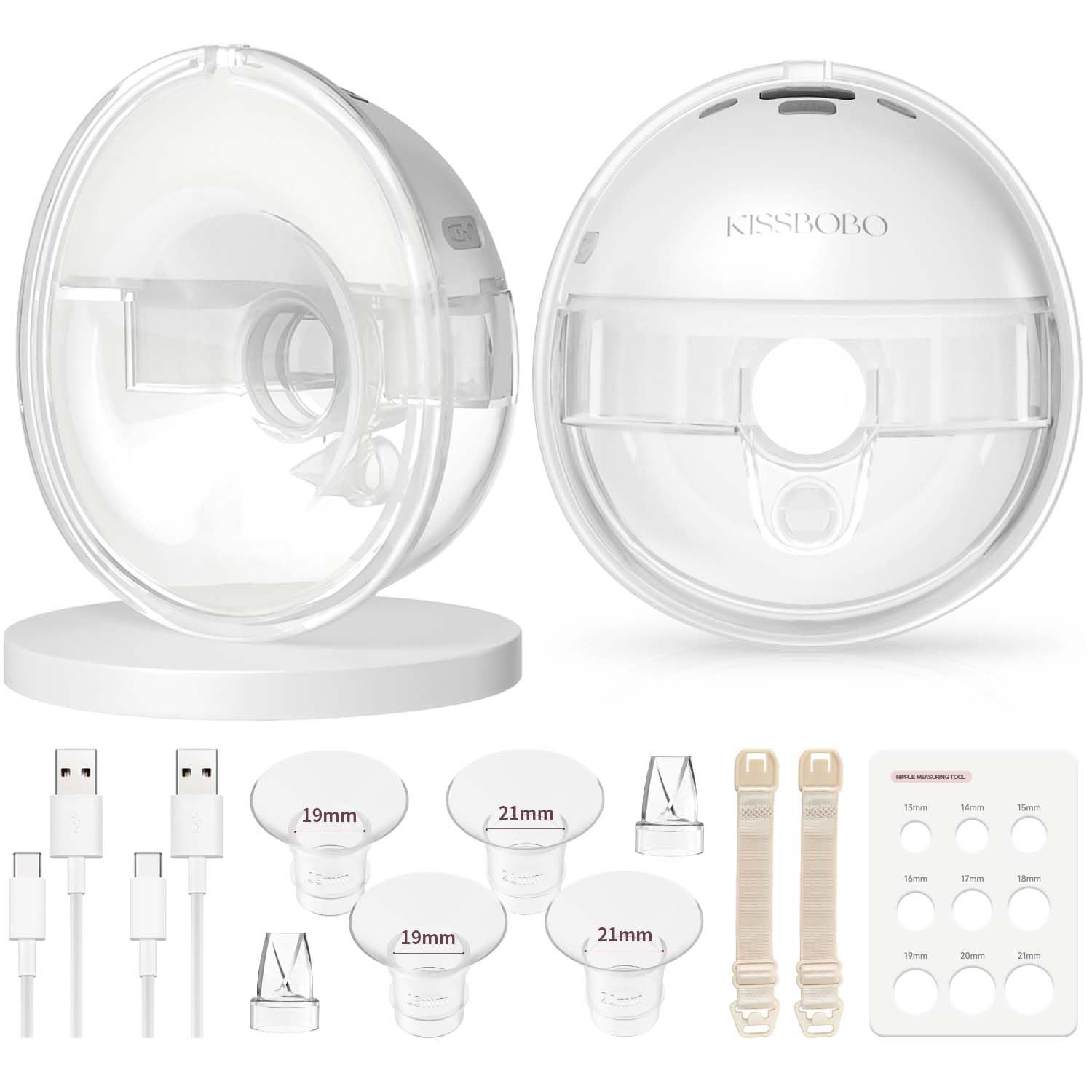乳液・ミルク bobo KISSBOBO Hands Free Breast Pump, Wearable Double with 19 Levels 4