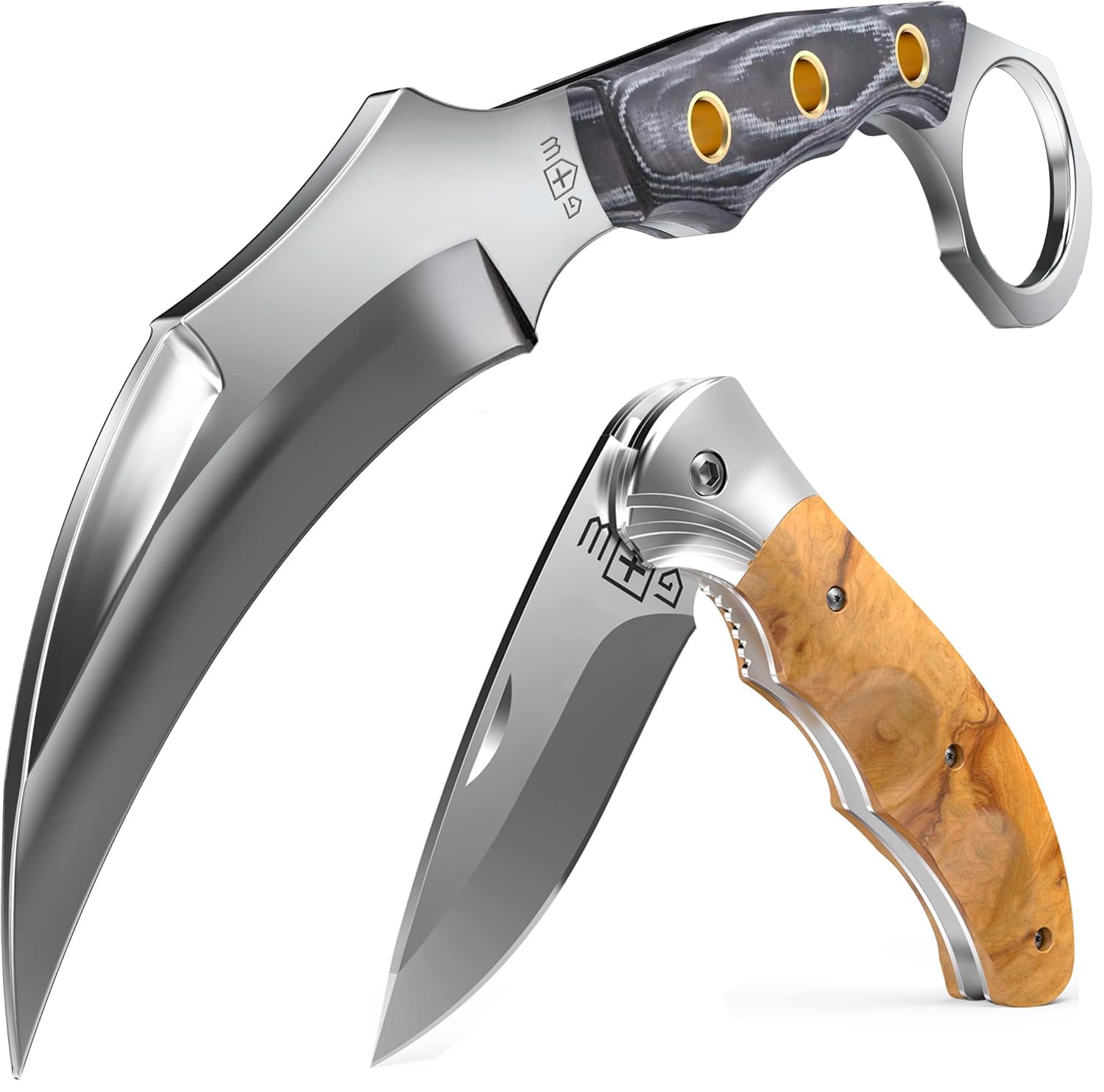 Amazon.com : Grand Way Tactical Knife with Sheath - Micarta Handle