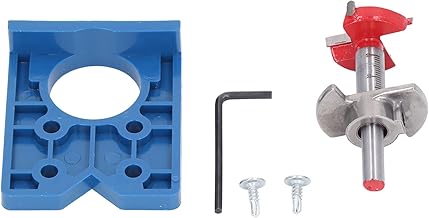Gabarito de Dobradiça Oculta de 35 Mm Furo Chato Guia de Broca Conjunto de Ferramentas de Corte Kit Modelo de Furo Chato de Porta e Broca para Instalação de Gabinete de Móveis de