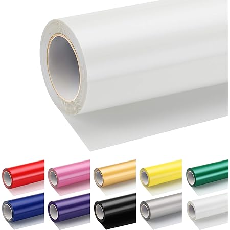 12" x 12ft Heat Transfer Vinyl Rolls, Sooez White PU HTV Vinyl for Shirts, Iron on Vinyl for All Cutter Machine, Easy to Cut & Weed for DIY Heat Vinyl Design, Matte Finish