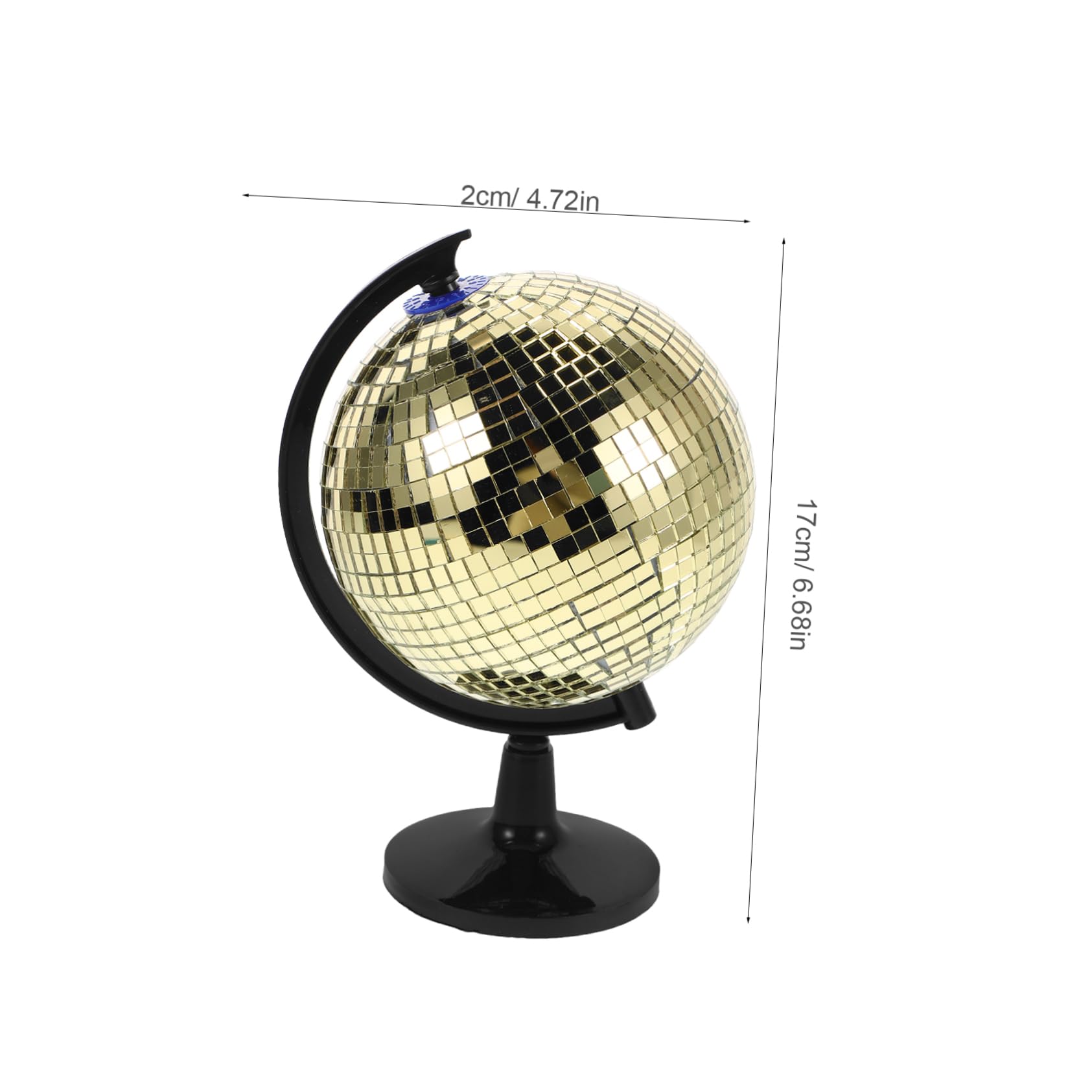 TOYANDONA Rotating Disco Ball Globe Reflective Mirror Ball Home Decor Disco Accessories for Office Party