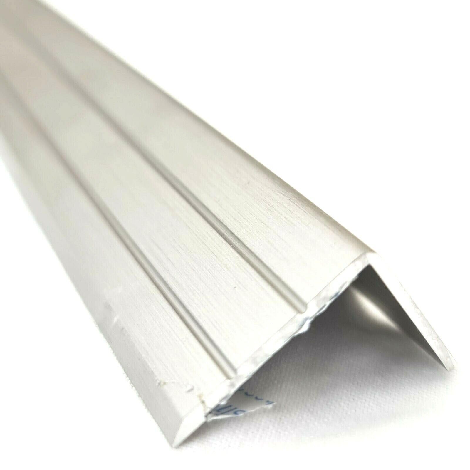 Matt Steel Effect Aluminium Motion Cover Strip Threshold Floor Edging 900mm (Corner (25mm x 20mm))