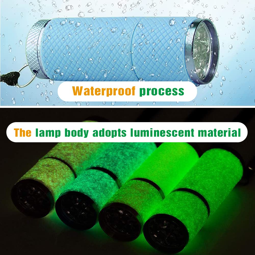 AXVRAV 14 Stück Mini LED Taschenlampen Set - Kinder Taschenlampen Mit Lanyard & Batterien