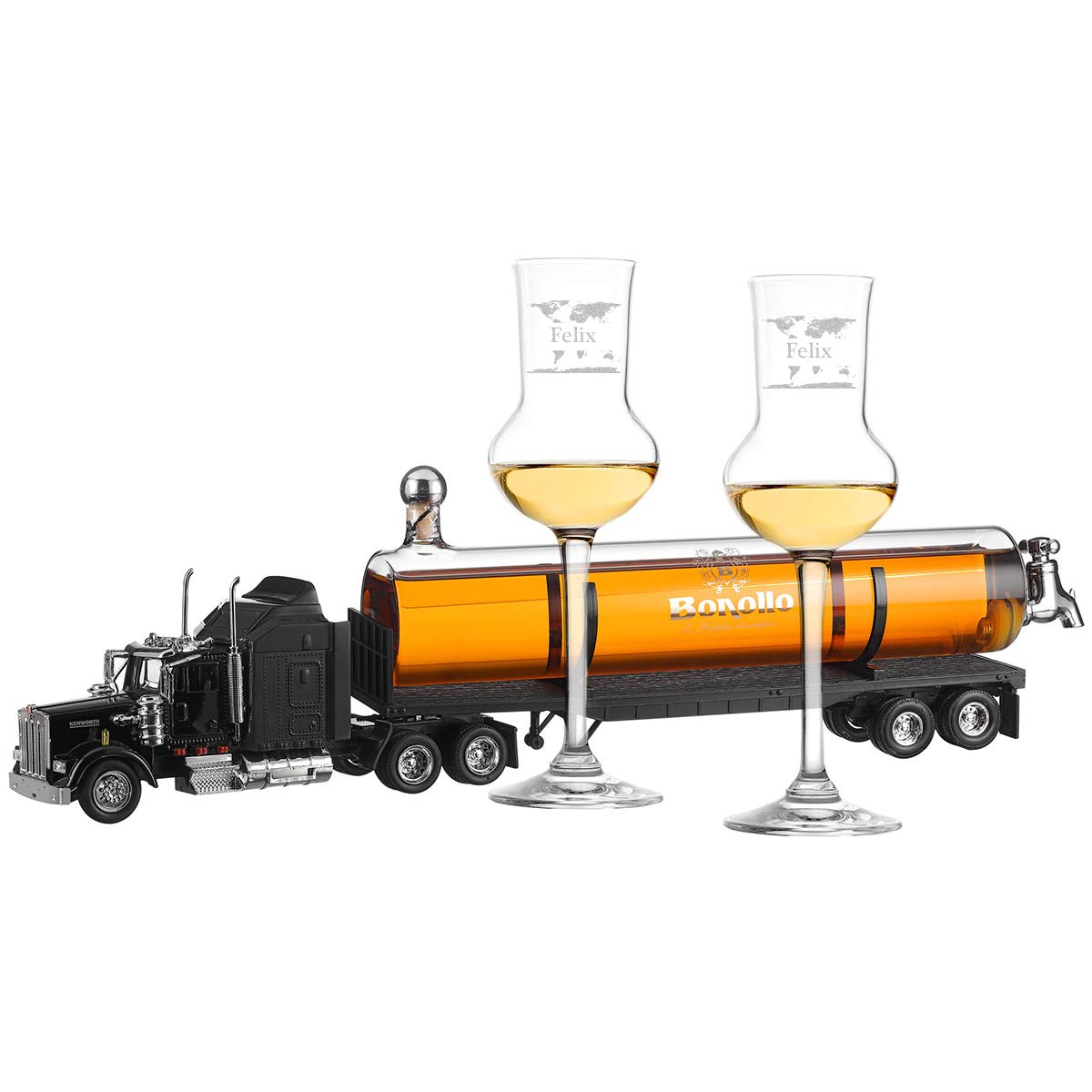 Decanter Carro Armato In Vetro 1000 Ml – Perfetto Per Whisky, Grappa O Rum, Regalo Originale Per Lui, Fidanzato O Appassionati Di Militari