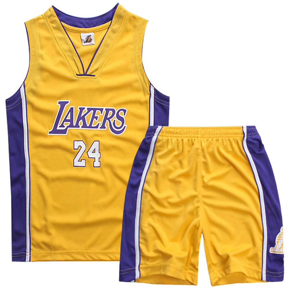 Kids Basketball Jersey Lakers 24# Bryant Basketball Tank Top and Shorts Set  : Buy Online at Best Price in KSA - Souq is now Amazon.sa: Fashion