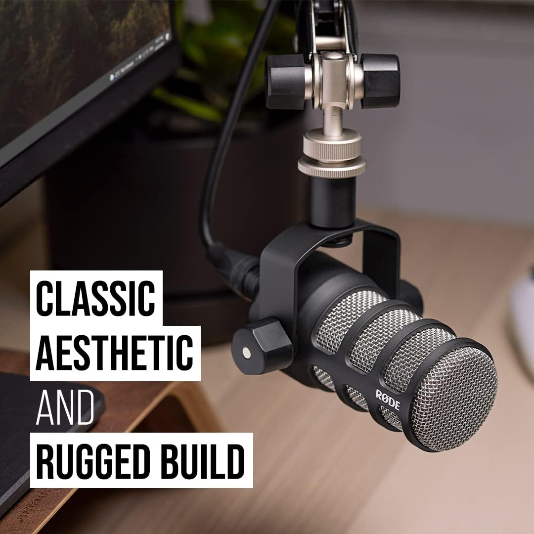 Focusrite Scarlett 2i2 4th Gen, interface audio USB pour enregistrer, composer & RØDE PodMic Microphone dynamique de qualité Broadcast avec support oscillant intégré pour les podcasts, le streaming