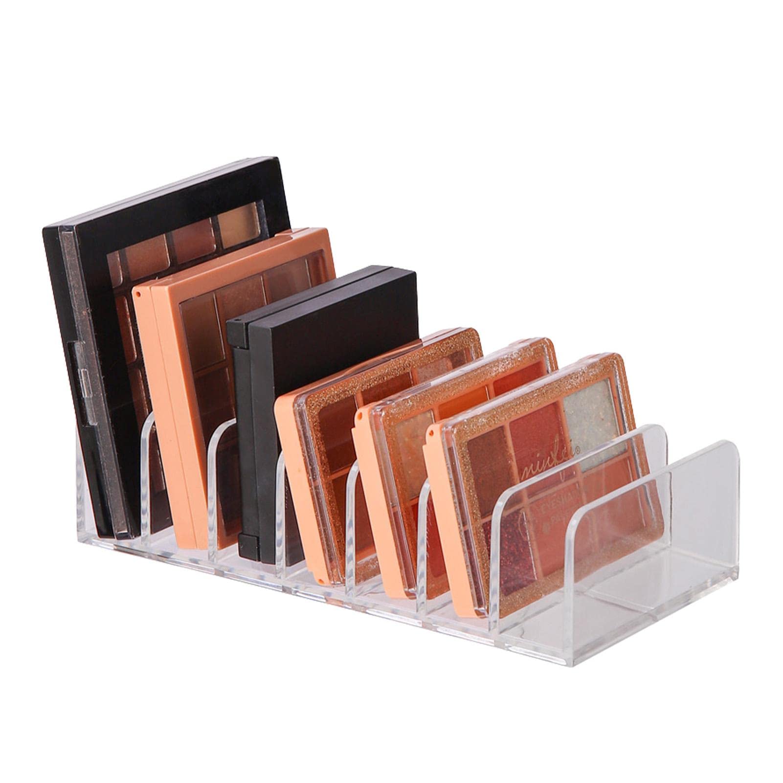 Makeup Palette Organizer | Acrylic Makeup Organizer - Cosmetic Organizer for Bluster, Compact 7 Piece Makeup Palette Holder for Bathroom Countertops, Washbasins