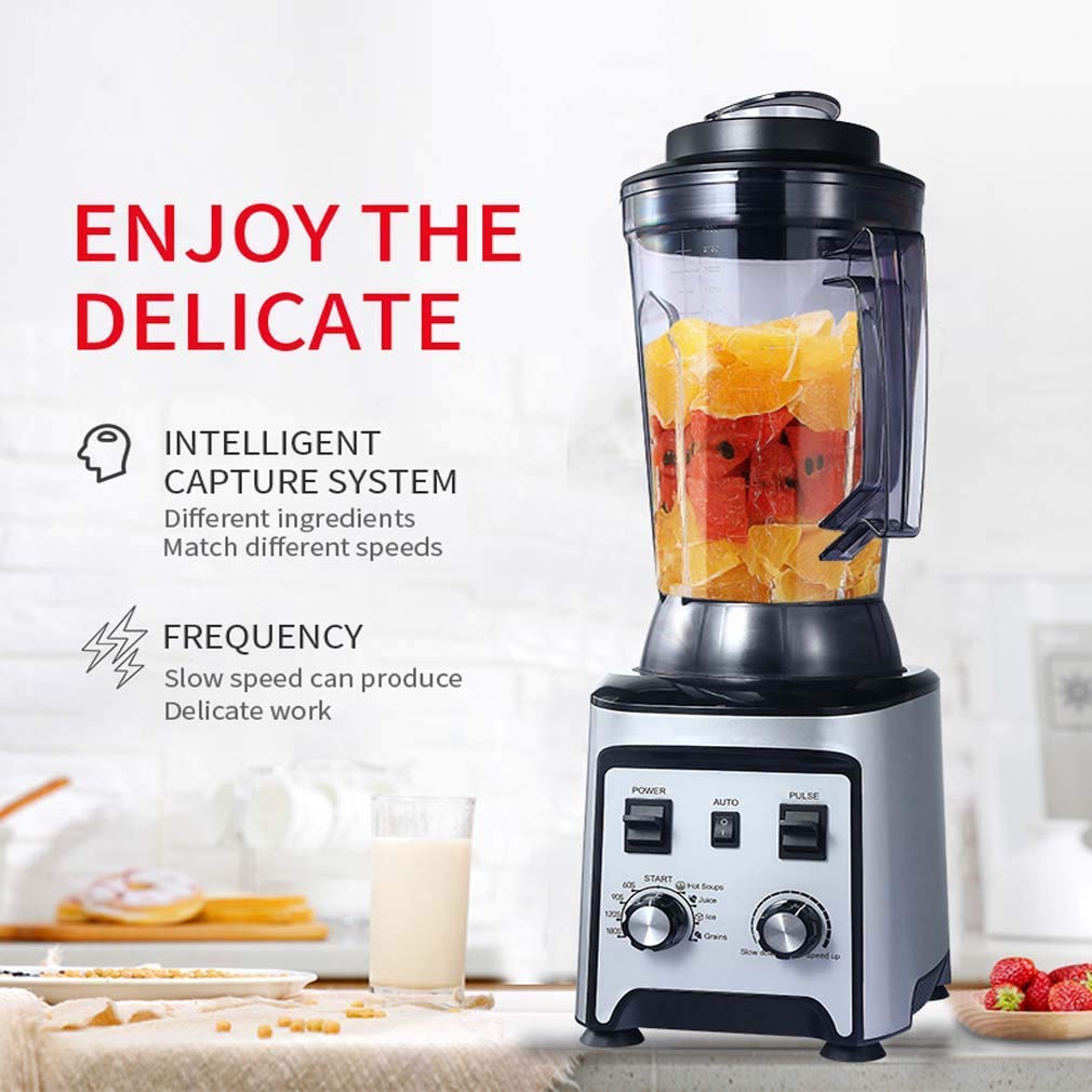 Frullatore Professionale da banco, frullatori per Robot da Cucina, frullatore da Cucina, Mixer per Alimenti, 2200 W, frullatore per Smoothie, 4000 ml, frullatore multifunzi,